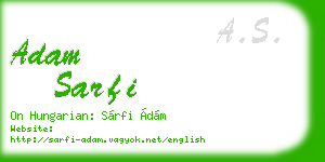 adam sarfi business card